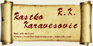 Rastko Karavesović vizit kartica